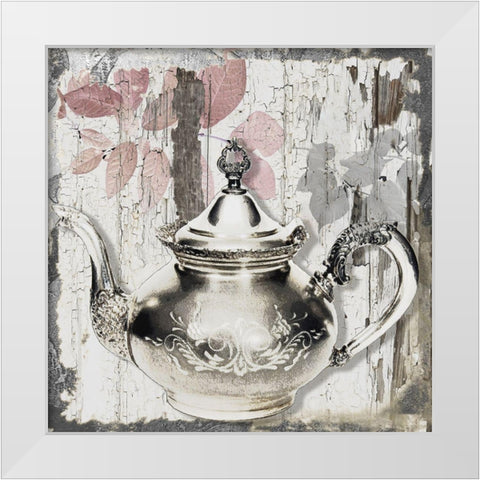 Tea Party White Modern Wood Framed Art Print by Sommers, Mindy