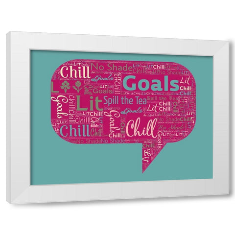 Words White Modern Wood Framed Art Print by Sommers, Mindy