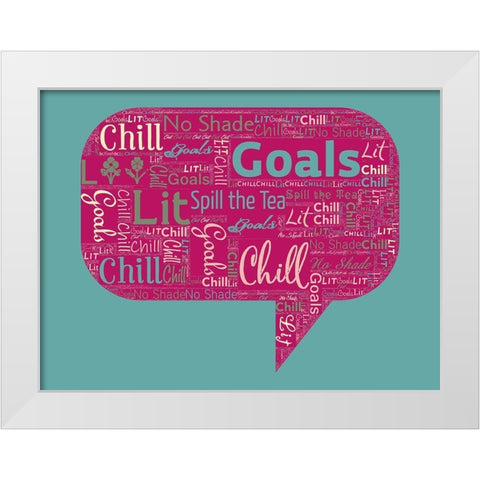 Words White Modern Wood Framed Art Print by Sommers, Mindy