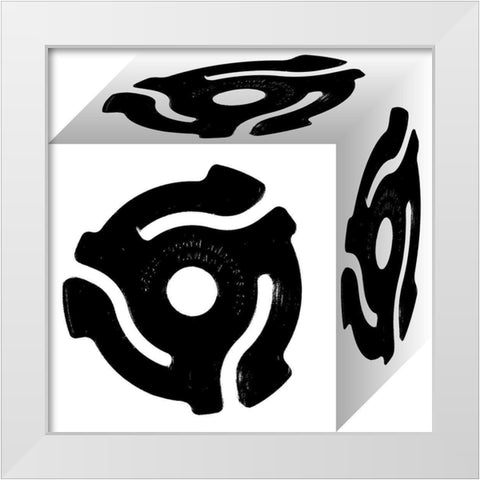 45 Adaptor White Modern Wood Framed Art Print by Sommers, Mindy