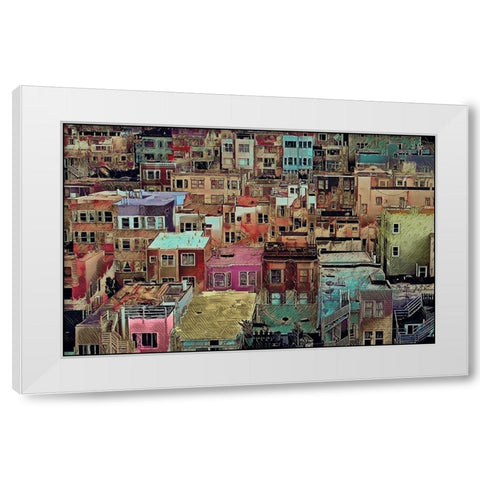 Windows and Neighbors White Modern Wood Framed Art Print by Sommers, Mindy