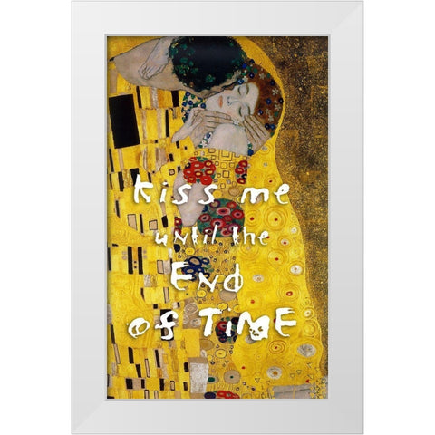 The Kiss White Modern Wood Framed Art Print by Sommers, Mindy