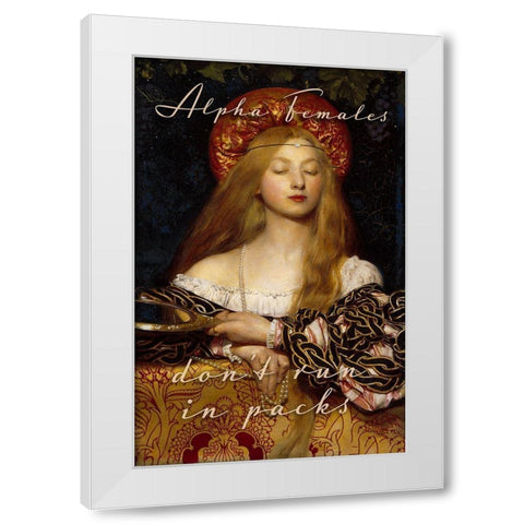Alpha Females White Modern Wood Framed Art Print by Sommers, Mindy