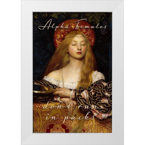 Alpha Females White Modern Wood Framed Art Print by Sommers, Mindy