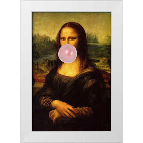 Mona Lisa White Modern Wood Framed Art Print by Sommers, Mindy