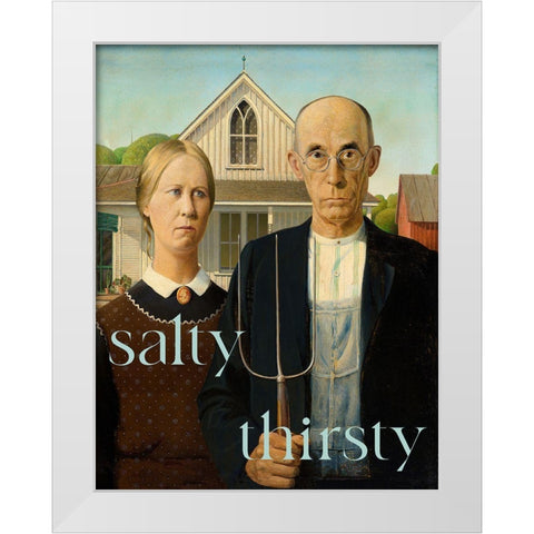 Salty White Modern Wood Framed Art Print by Sommers, Mindy