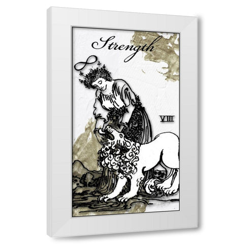 Strength White Modern Wood Framed Art Print by Sommers, Mindy