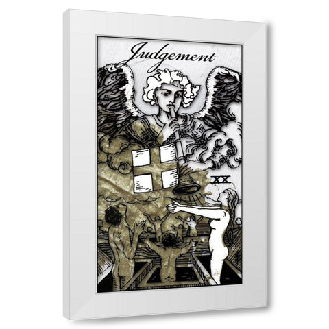 Judgment White Modern Wood Framed Art Print by Sommers, Mindy