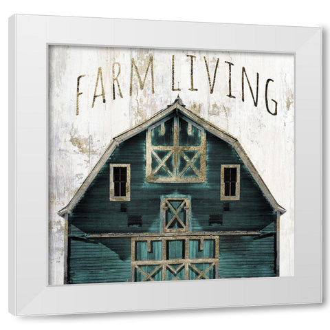 Farm Living White Modern Wood Framed Art Print by Sommers, Mindy