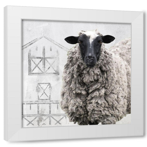 On the Farm White Modern Wood Framed Art Print by Sommers, Mindy