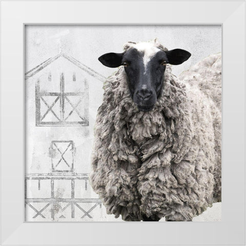On the Farm White Modern Wood Framed Art Print by Sommers, Mindy