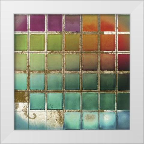 Color Chart White Modern Wood Framed Art Print by Sommers, Mindy