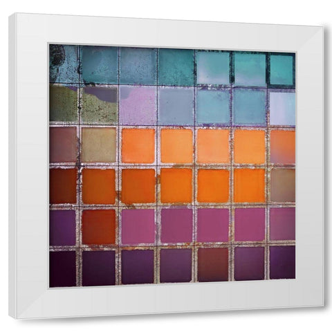 Color Chart V White Modern Wood Framed Art Print by Sommers, Mindy