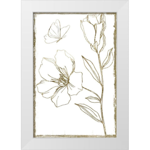 Gold Philosophy I White Modern Wood Framed Art Print by Sommers, Mindy