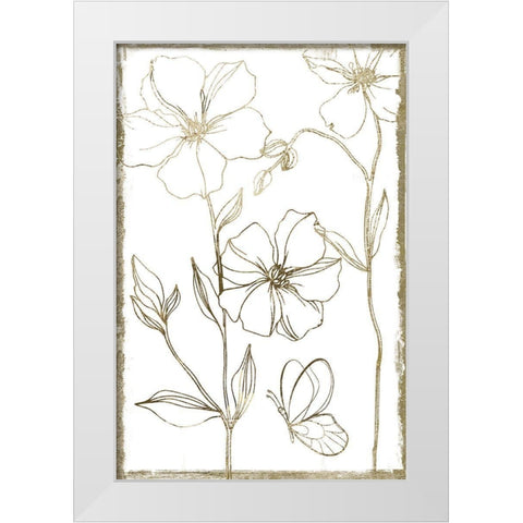 Gold Philosophy II White Modern Wood Framed Art Print by Sommers, Mindy