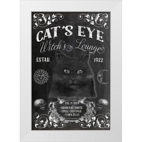 Cats Eye Lounge White Modern Wood Framed Art Print by Sommers, Mindy
