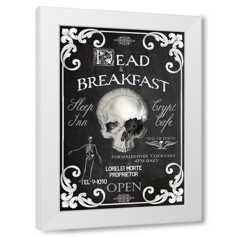 Dead and Breakfast White Modern Wood Framed Art Print by Sommers, Mindy