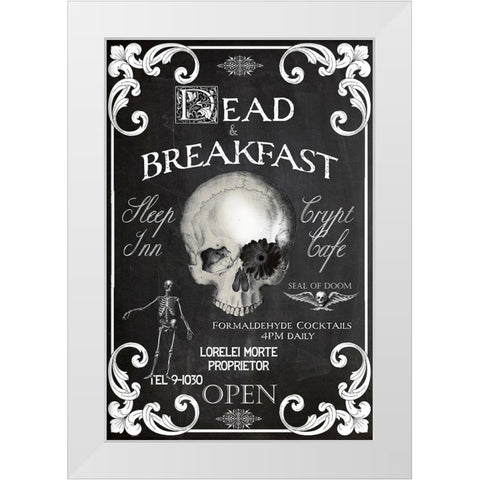 Dead and Breakfast White Modern Wood Framed Art Print by Sommers, Mindy