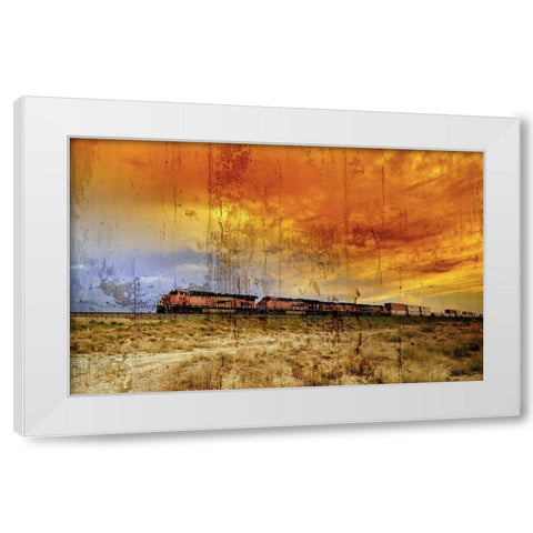 American Sunset White Modern Wood Framed Art Print by Sommers, Mindy
