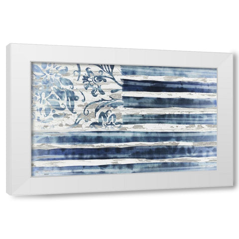 Boho Flag White Modern Wood Framed Art Print by Sommers, Mindy