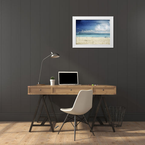 Beach White Modern Wood Framed Art Print by Sommers, Mindy