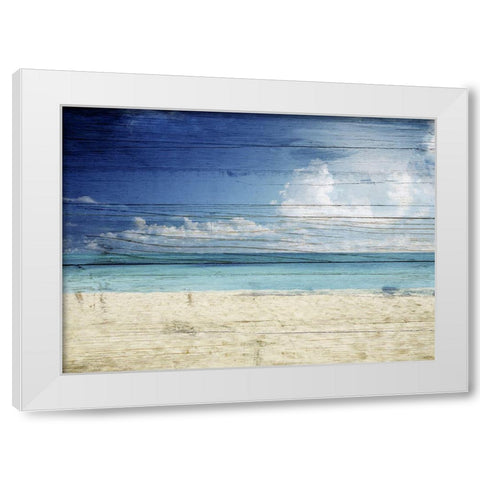 Beach White Modern Wood Framed Art Print by Sommers, Mindy