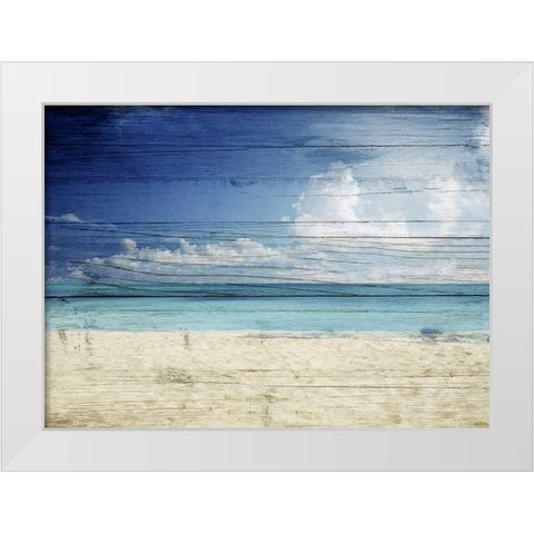 Beach White Modern Wood Framed Art Print by Sommers, Mindy