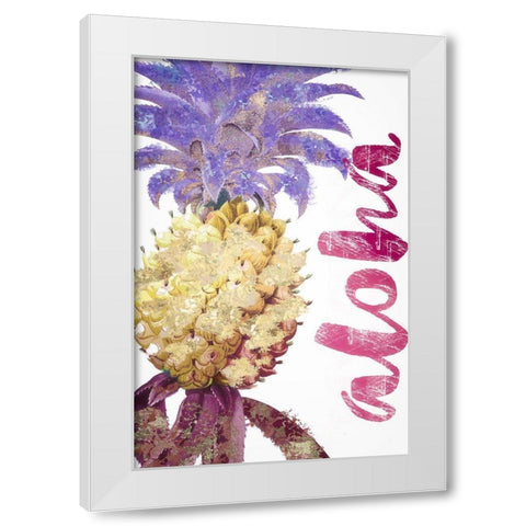 Aloha I White Modern Wood Framed Art Print by Sommers, Mindy