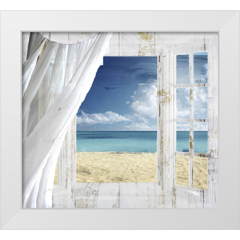 Summer Me White Modern Wood Framed Art Print by Sommers, Mindy