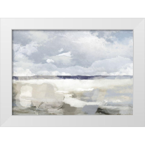 The Sea-The Sky White Modern Wood Framed Art Print by Sommers, Mindy