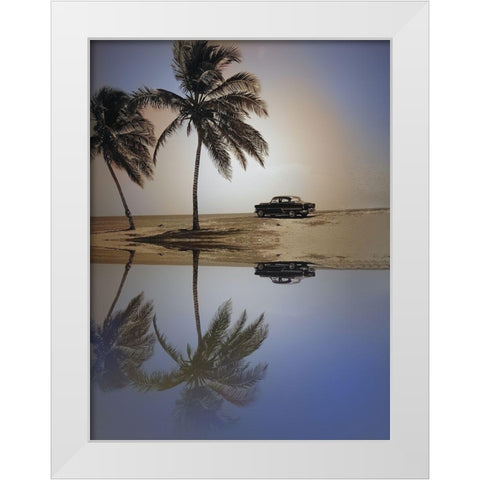 Lovers Peak White Modern Wood Framed Art Print by Sommers, Mindy