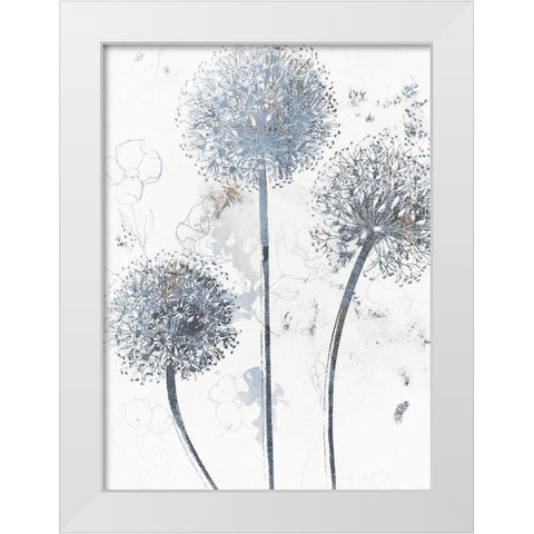 Wedgewood Allium White Modern Wood Framed Art Print by Sommers, Mindy