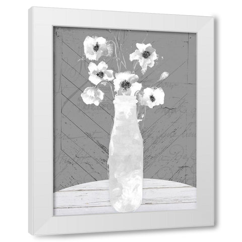 Vase White Modern Wood Framed Art Print by Sommers, Mindy