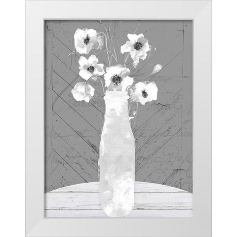 Vase White Modern Wood Framed Art Print by Sommers, Mindy