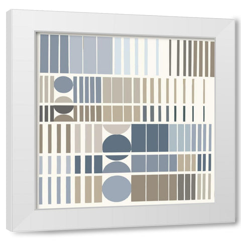 Moon Phases White Modern Wood Framed Art Print by Sommers, Mindy