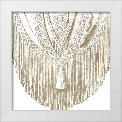 MacramÃ© White Modern Wood Framed Art Print by Sommers, Mindy