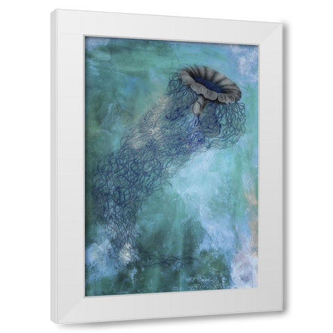 Jellyfish White Modern Wood Framed Art Print by Sommers, Mindy