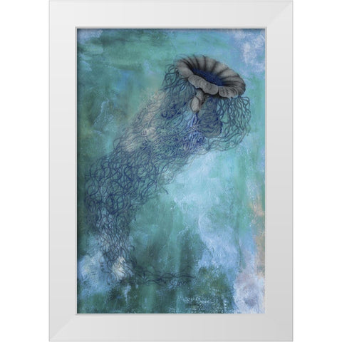 Jellyfish White Modern Wood Framed Art Print by Sommers, Mindy