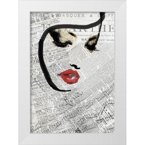 Serein White Modern Wood Framed Art Print by Sommers, Mindy