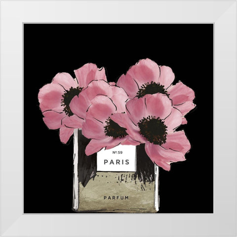 Glamour Peonies White Modern Wood Framed Art Print by Sommers, Mindy