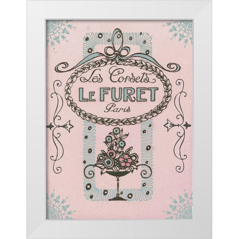 Les Corsets White Modern Wood Framed Art Print by Sommers, Mindy