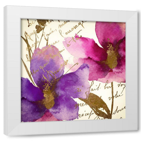Pink and Purple White Modern Wood Framed Art Print by Sommers, Mindy