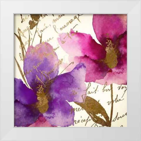 Pink and Purple White Modern Wood Framed Art Print by Sommers, Mindy
