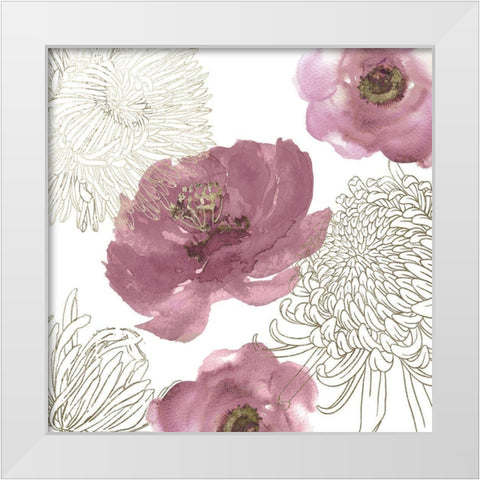 Dainty Girl White Modern Wood Framed Art Print by Sommers, Mindy