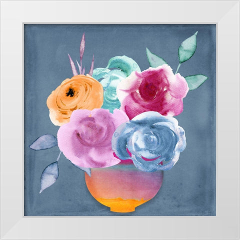Flower Candy II White Modern Wood Framed Art Print by Sommers, Mindy