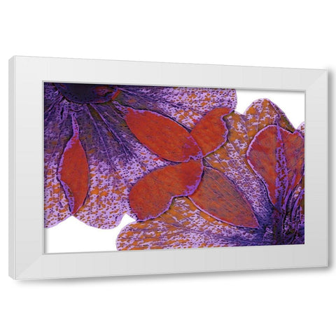 Painted Leaves White Modern Wood Framed Art Print by Sommers, Mindy