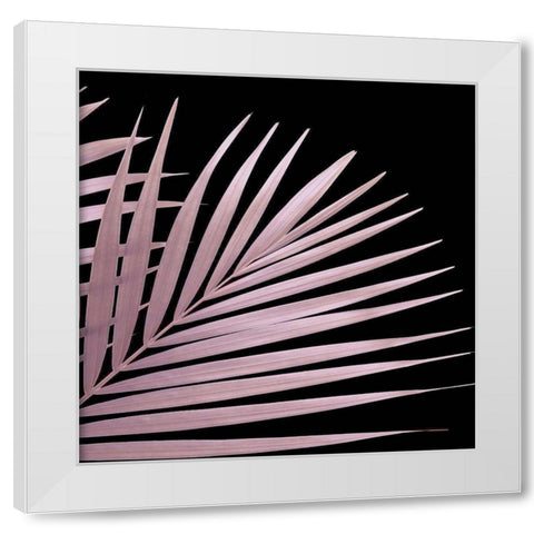 Pink Palm White Modern Wood Framed Art Print by Sommers, Mindy