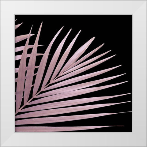 Pink Palm White Modern Wood Framed Art Print by Sommers, Mindy