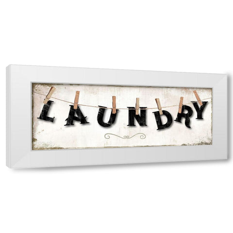 Laundry White Modern Wood Framed Art Print by Sommers, Mindy