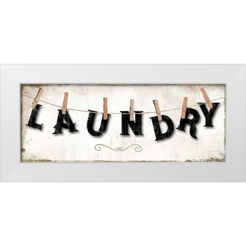 Laundry White Modern Wood Framed Art Print by Sommers, Mindy